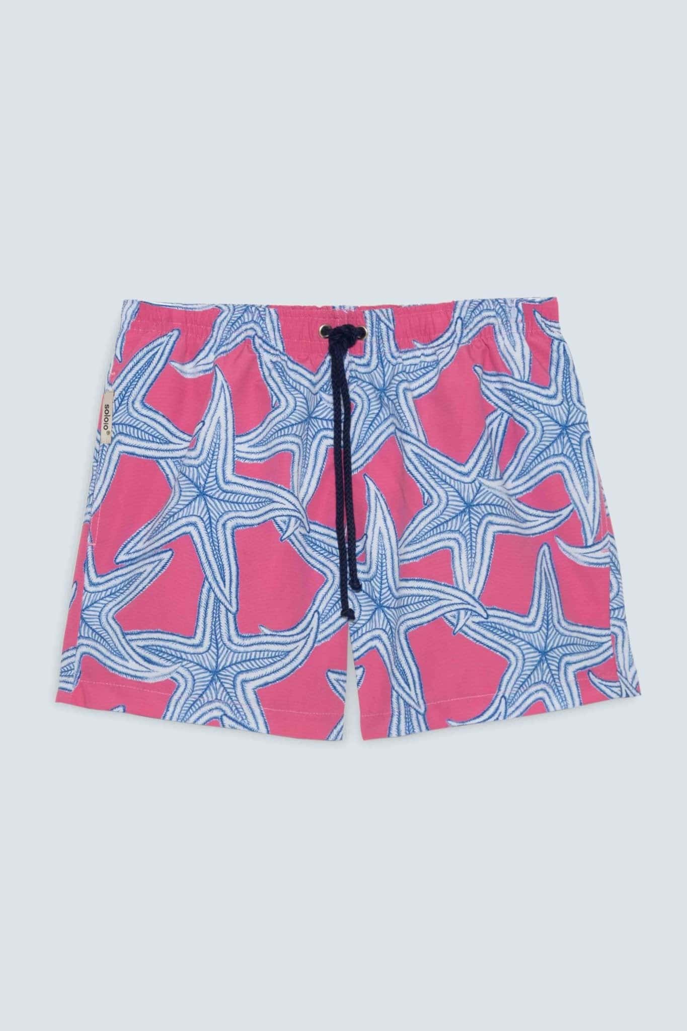 Men's star fuxia swim trunk