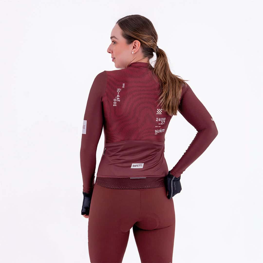 CAMISA CICLISMO MANGA LARGA PLUMWIME VINOTINTO PARA MUJER - miniatura 2