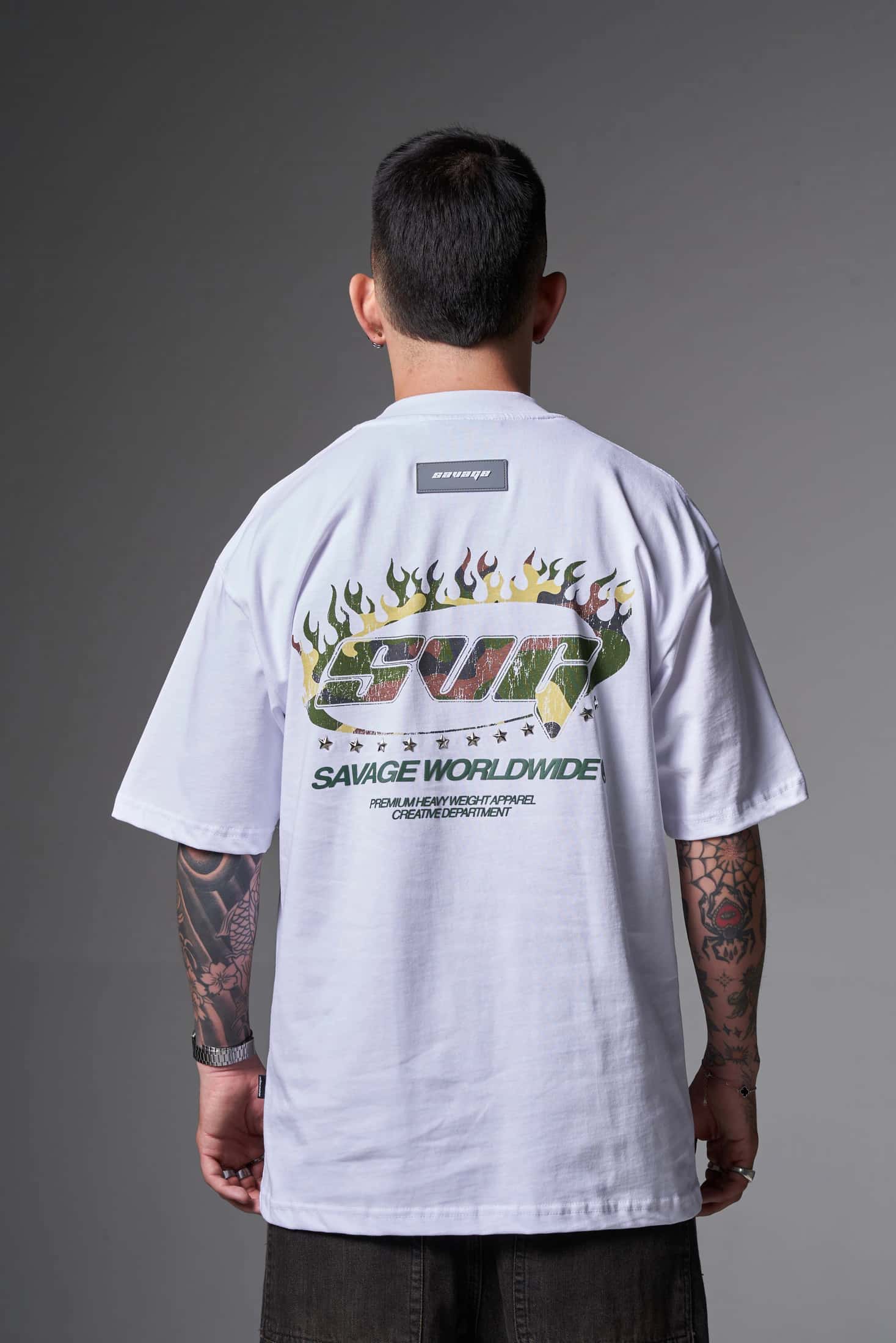 T shirt crema camuflaje 250 gramos
