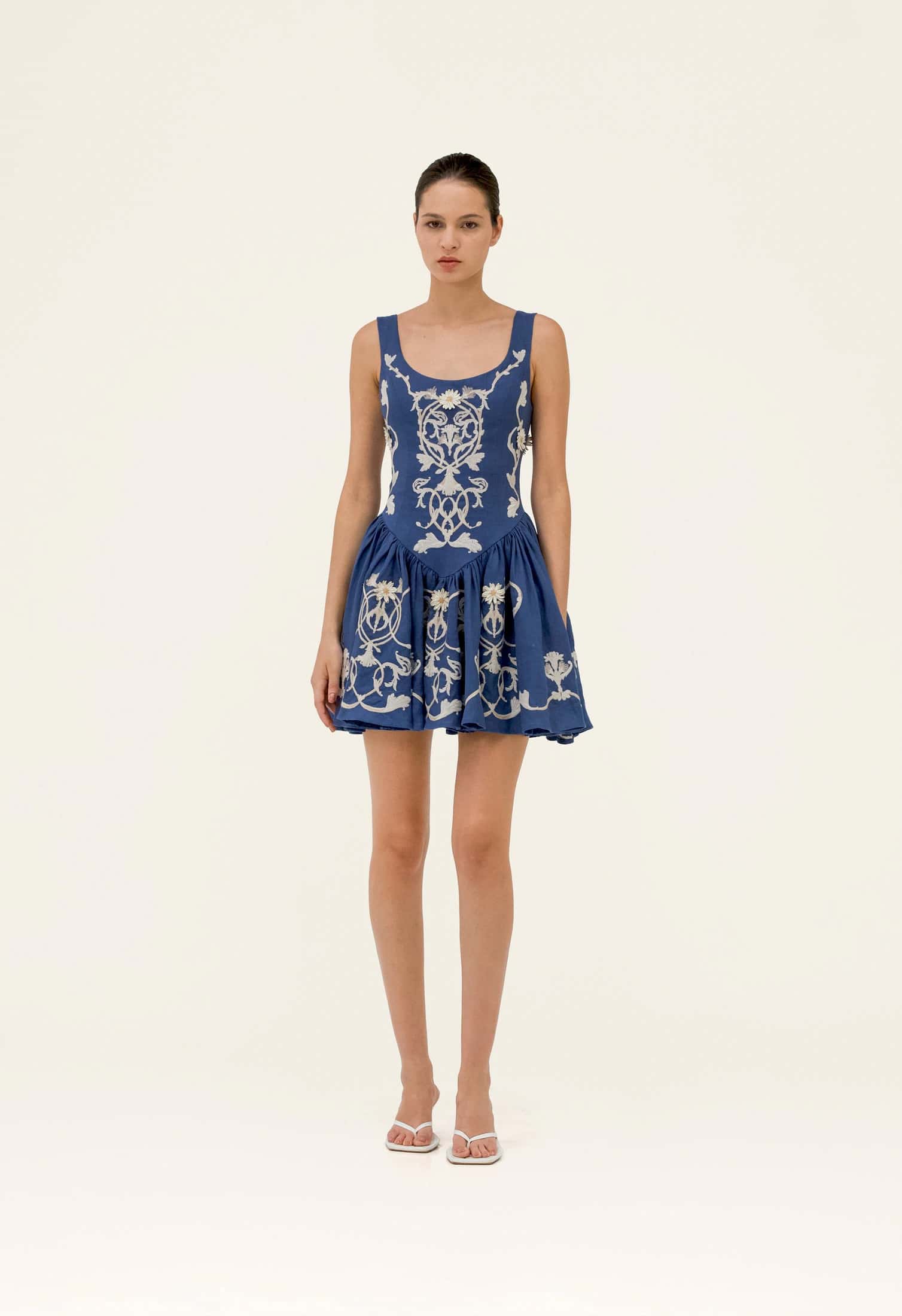 Pluma Ribbons Mini Dress