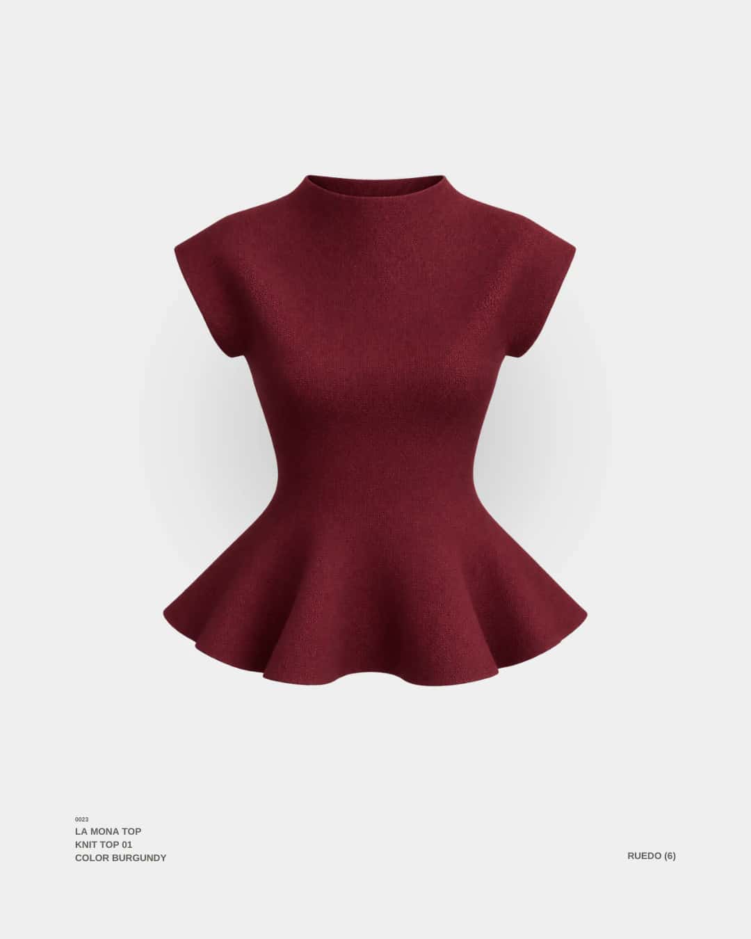 "LA MONA" TOP BURGUNDY - miniatura 1