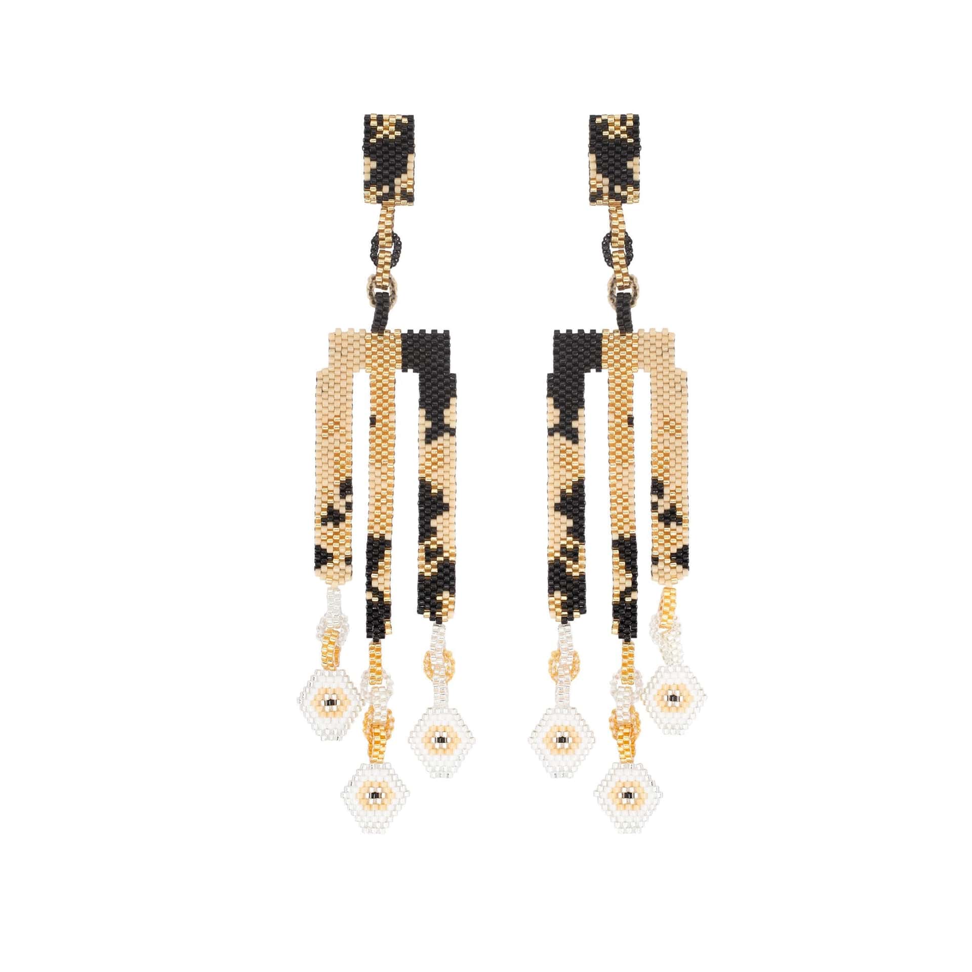 Aretes Lluvia Triple Negra