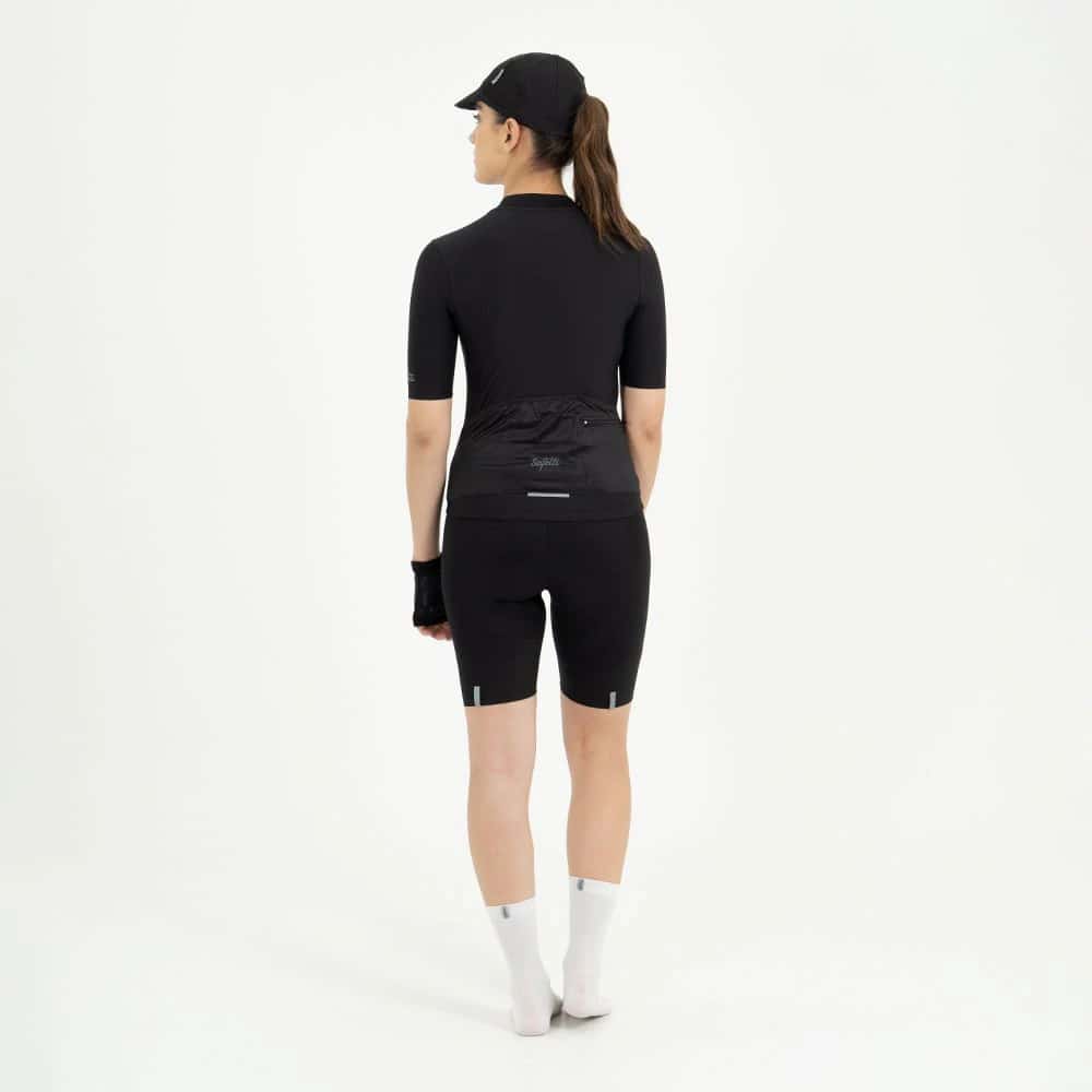 CAMISA CICLISMO MANGA CORTA VERONA NERO PARA MUJER - miniatura 2