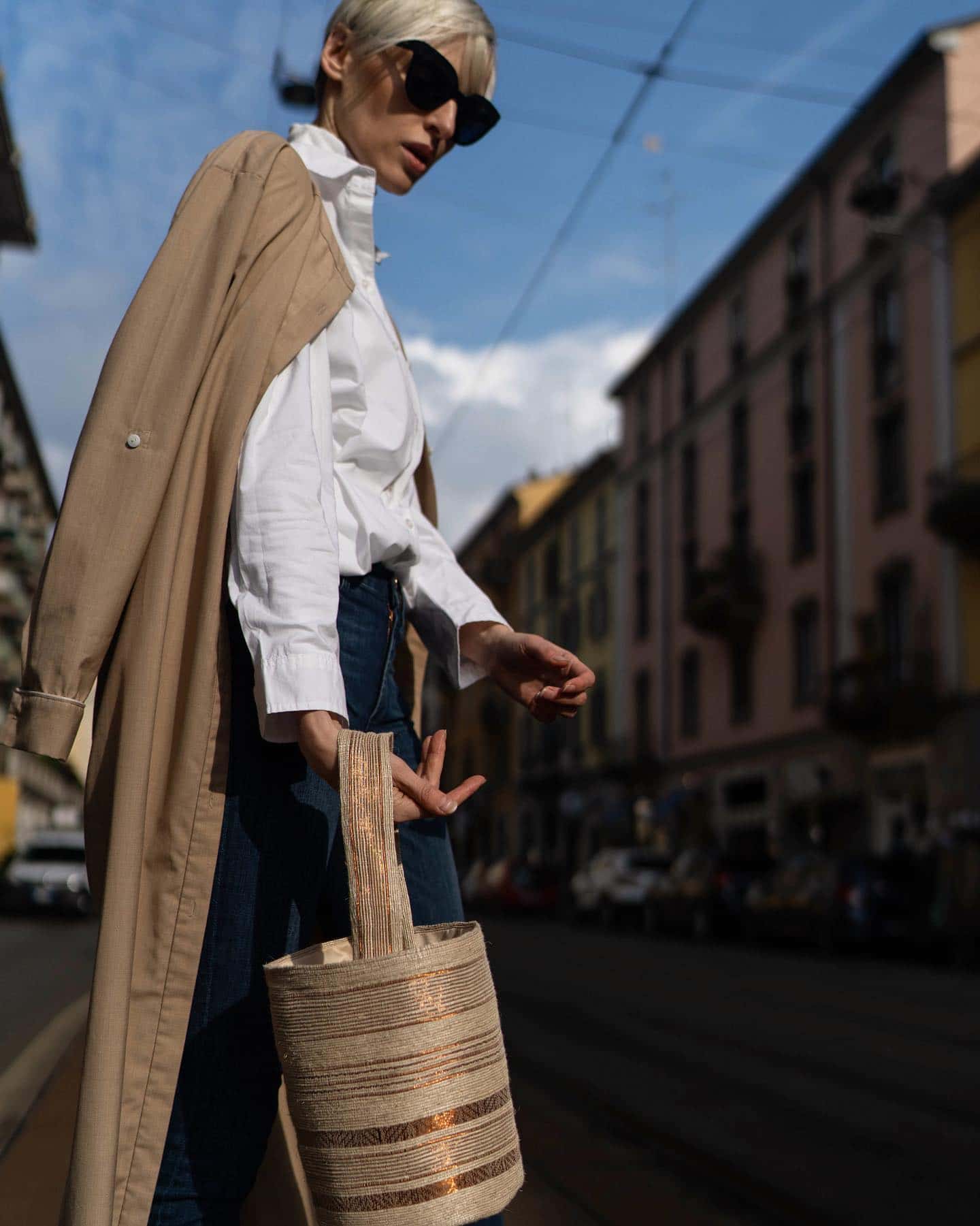 BUCKET BAG ALPACA - COBRE