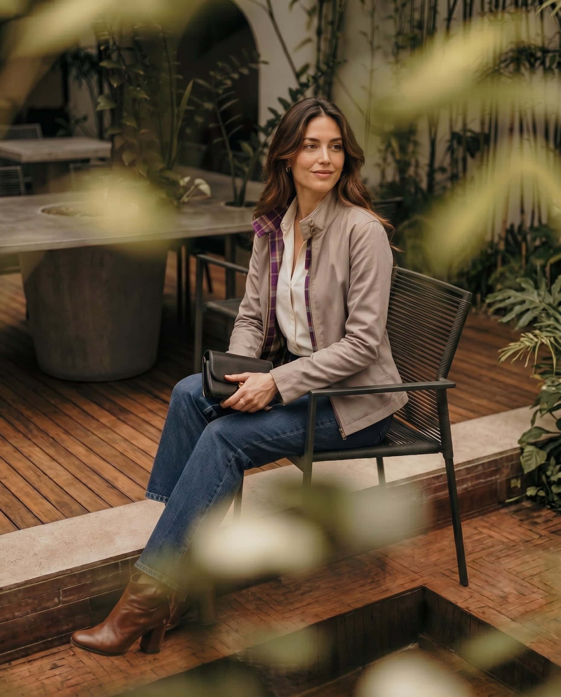 Chaqueta Harrington - Gabardina Beige