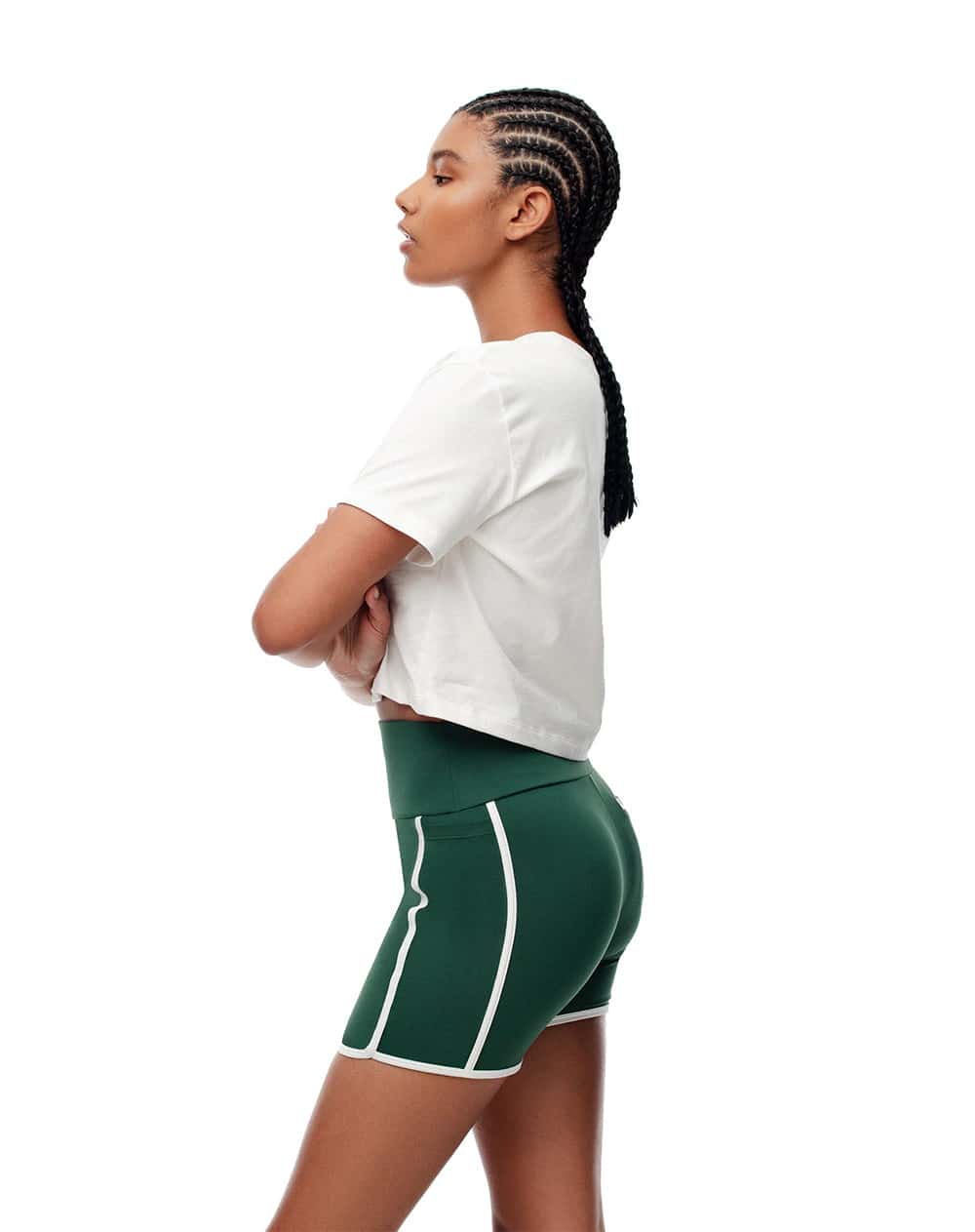 Biker deportivo secado rápido verde mujer