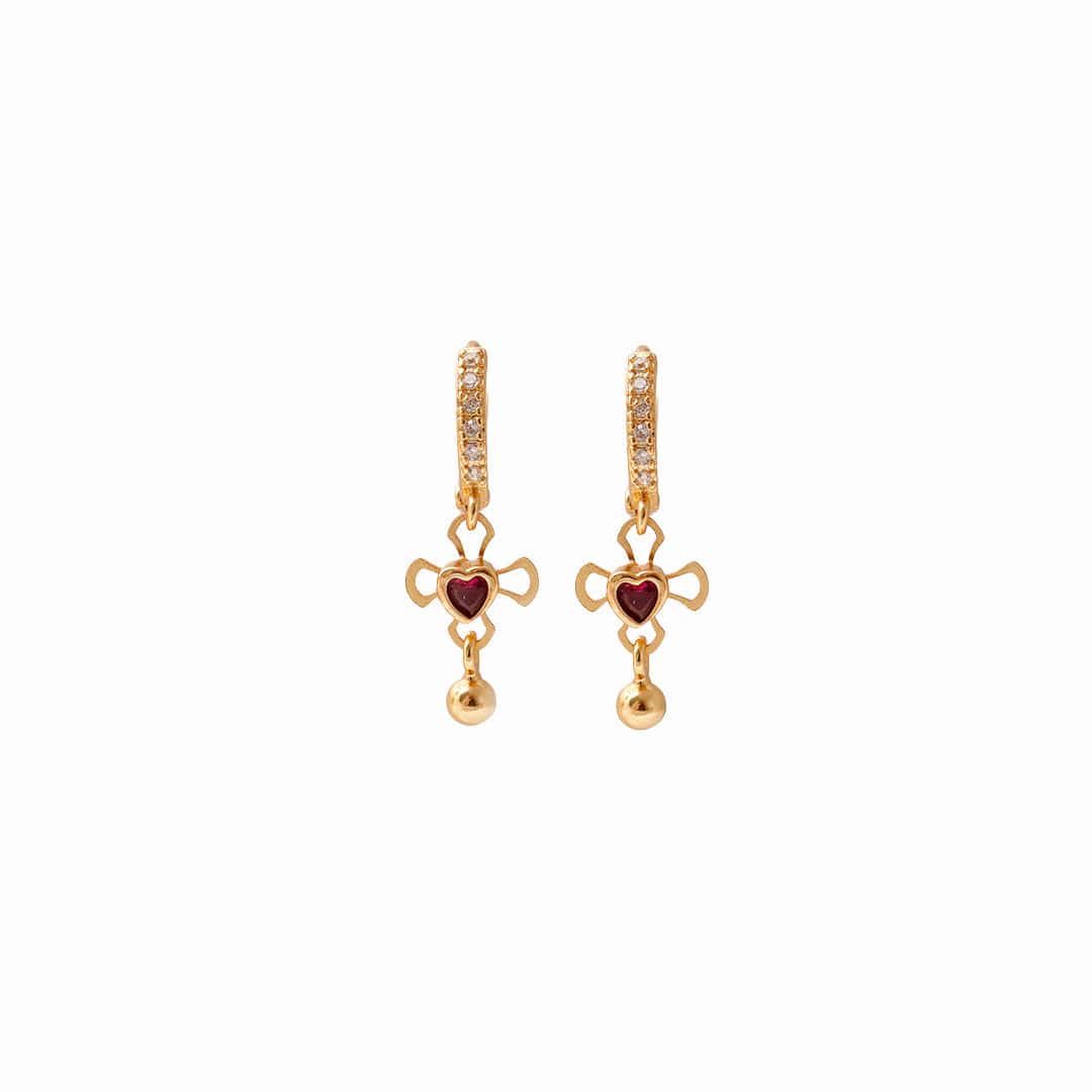 Mini Hoops Amor Fucsia - miniatura 1