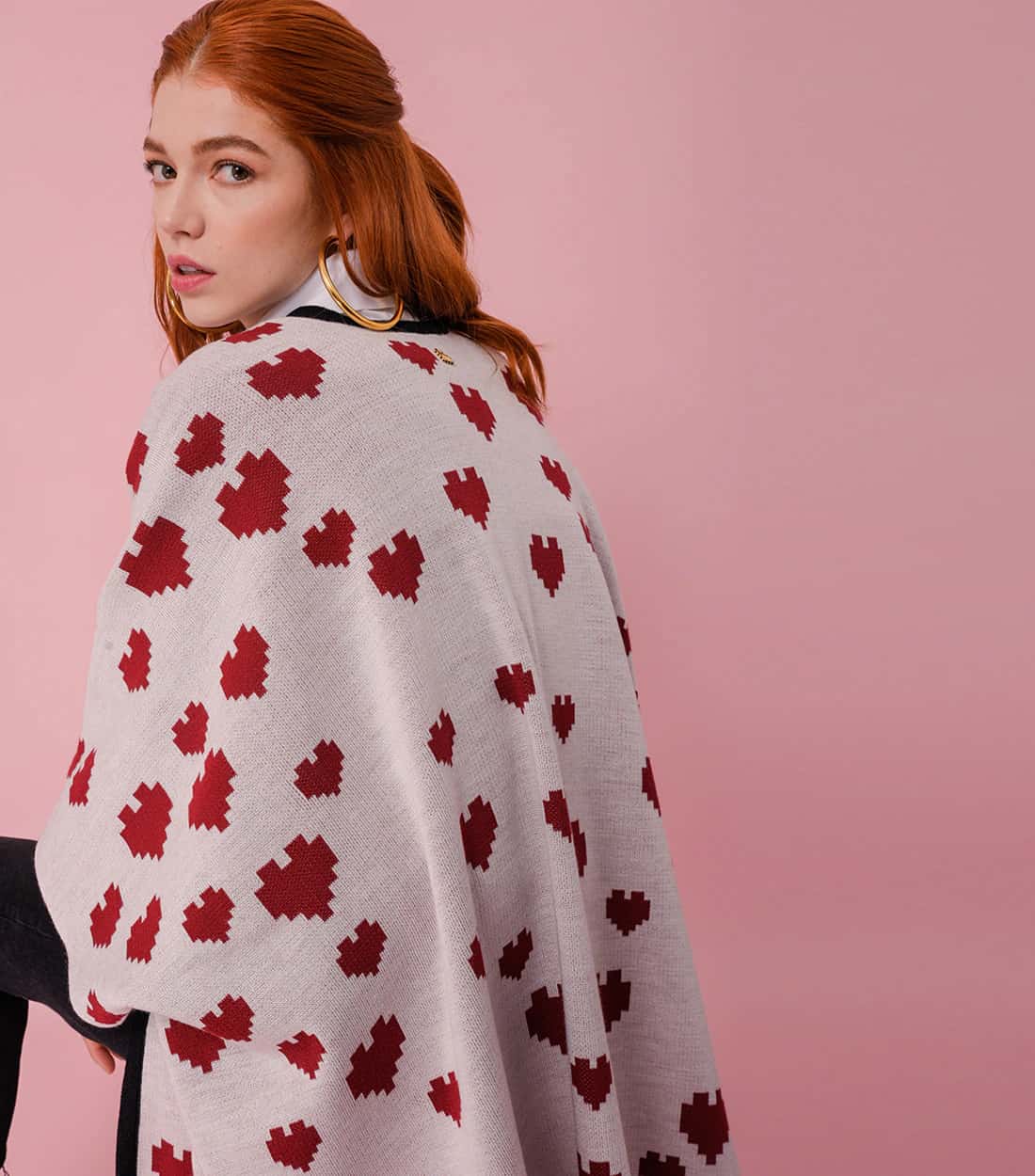 Poncho Cuore Rojo