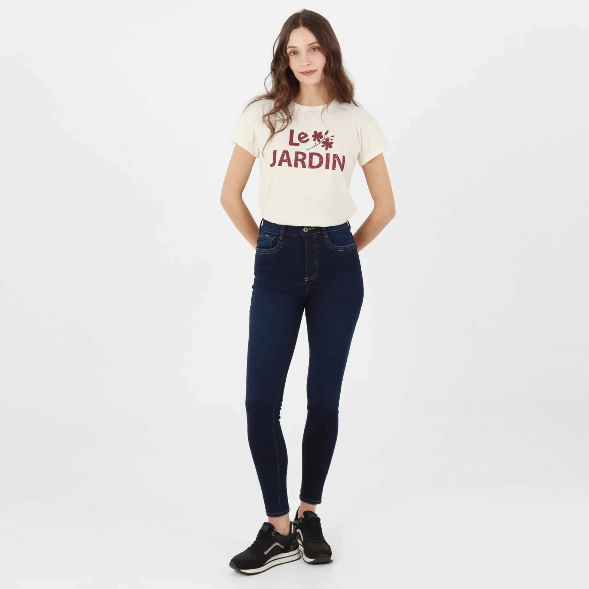 Jean Muse Tiro Alto Bota Skinny