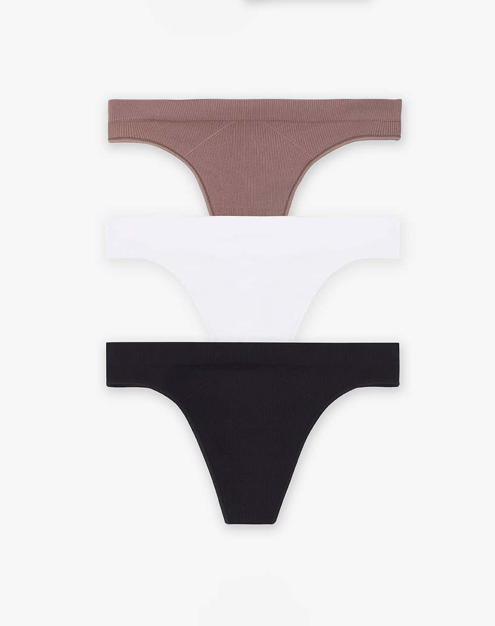 Panty tipo tanga seamless tiro medio x3unds surtido mujer