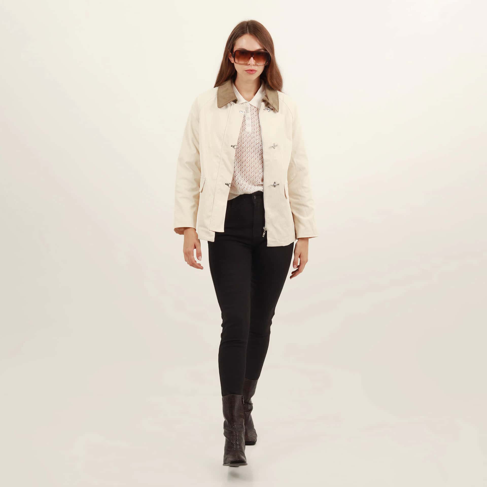 Chaqueta cazadora oversize con broches - miniatura 3