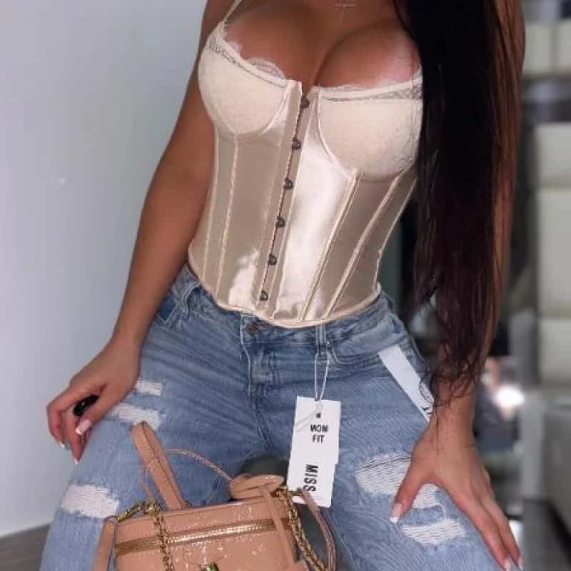 BRALETTE SATINADO EN COLOR CHAMPANA - miniatura 1