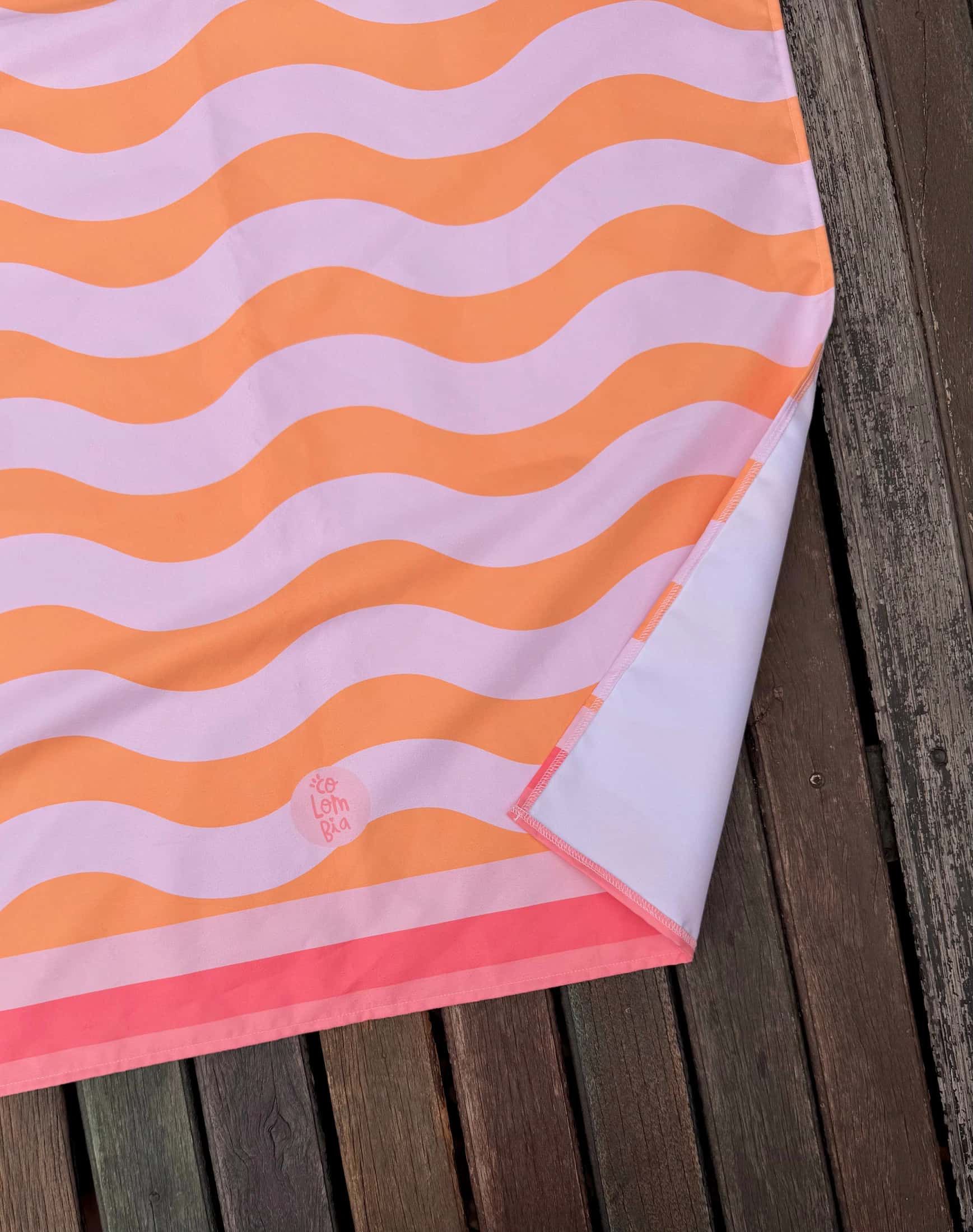 Toalla Estampada Ondas Naranja - miniatura 4