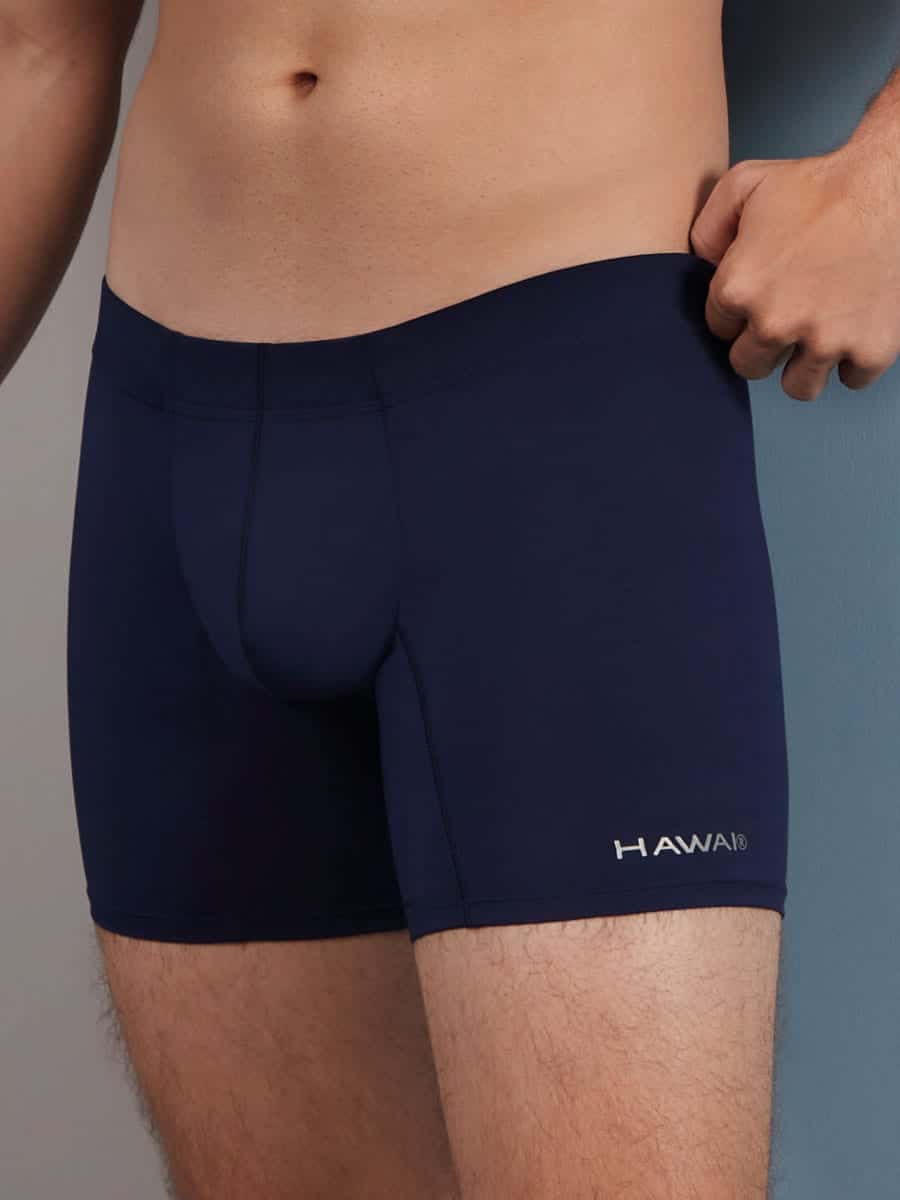 Bóxer Medio Con Elástico Recubierto Para Hombre Color Azul Oscuro