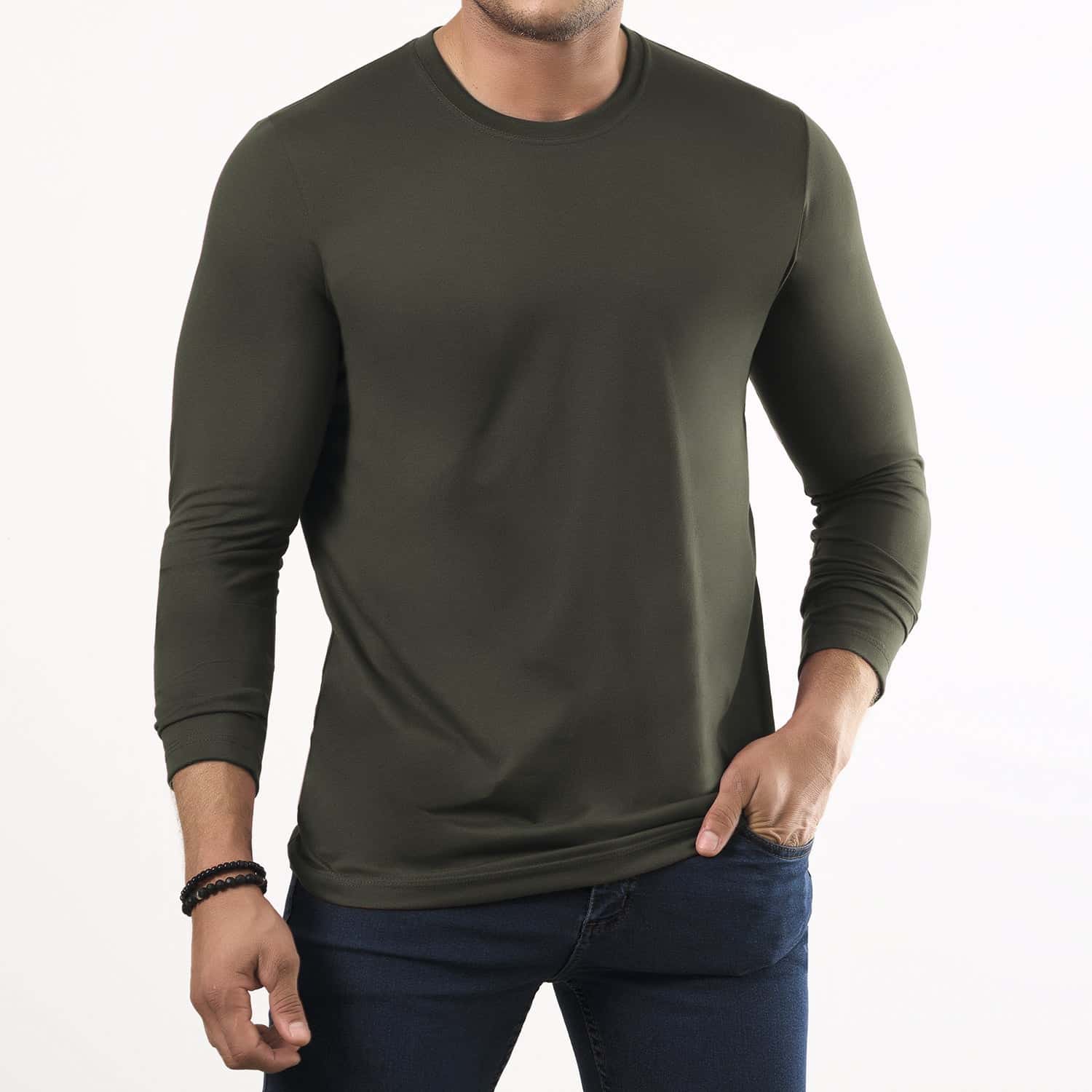 Camibuzo Omar Verde Militar Croydon para Hombre
