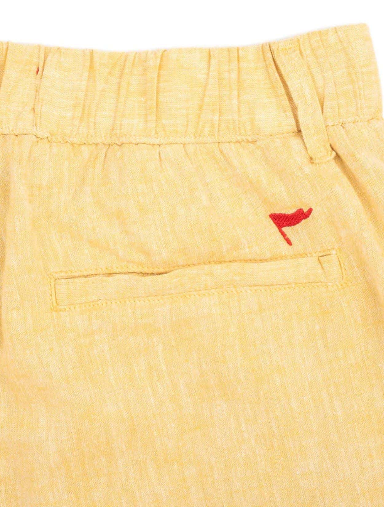 BERMUDA LINO MOSTAZA - miniatura 3
