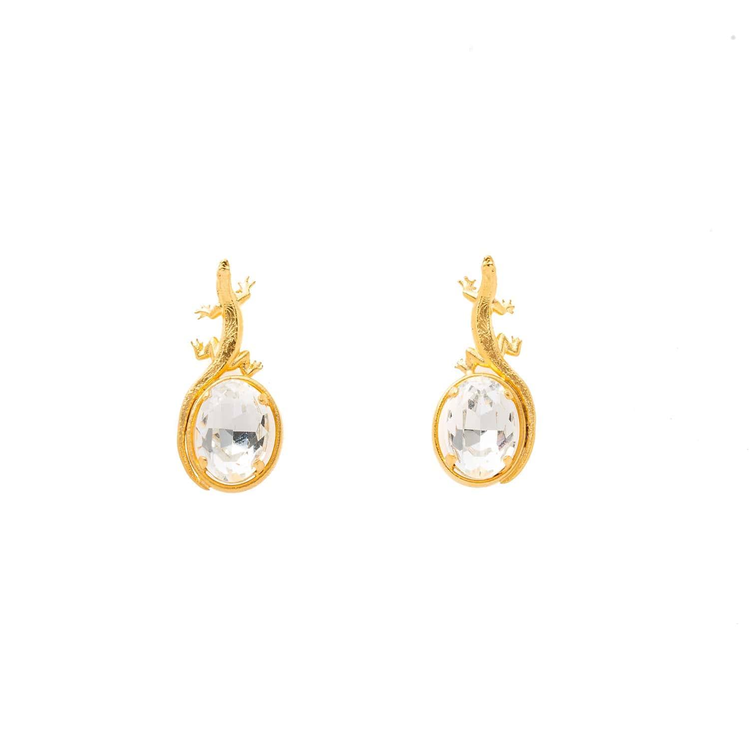ARETES LAGARTIJAS CRISTAL