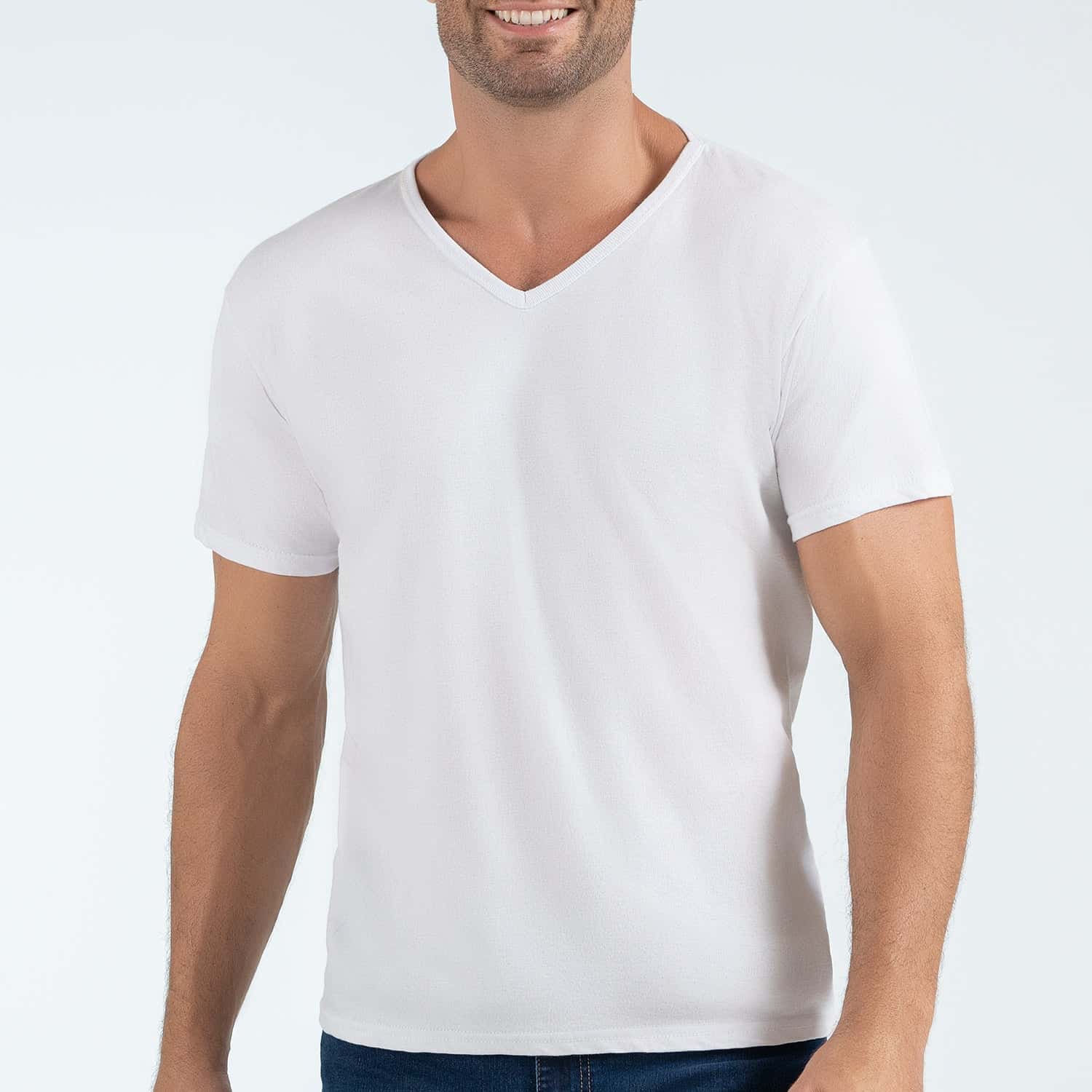 Camiseta Pack X2 C V Blanco Croydon para Hombre