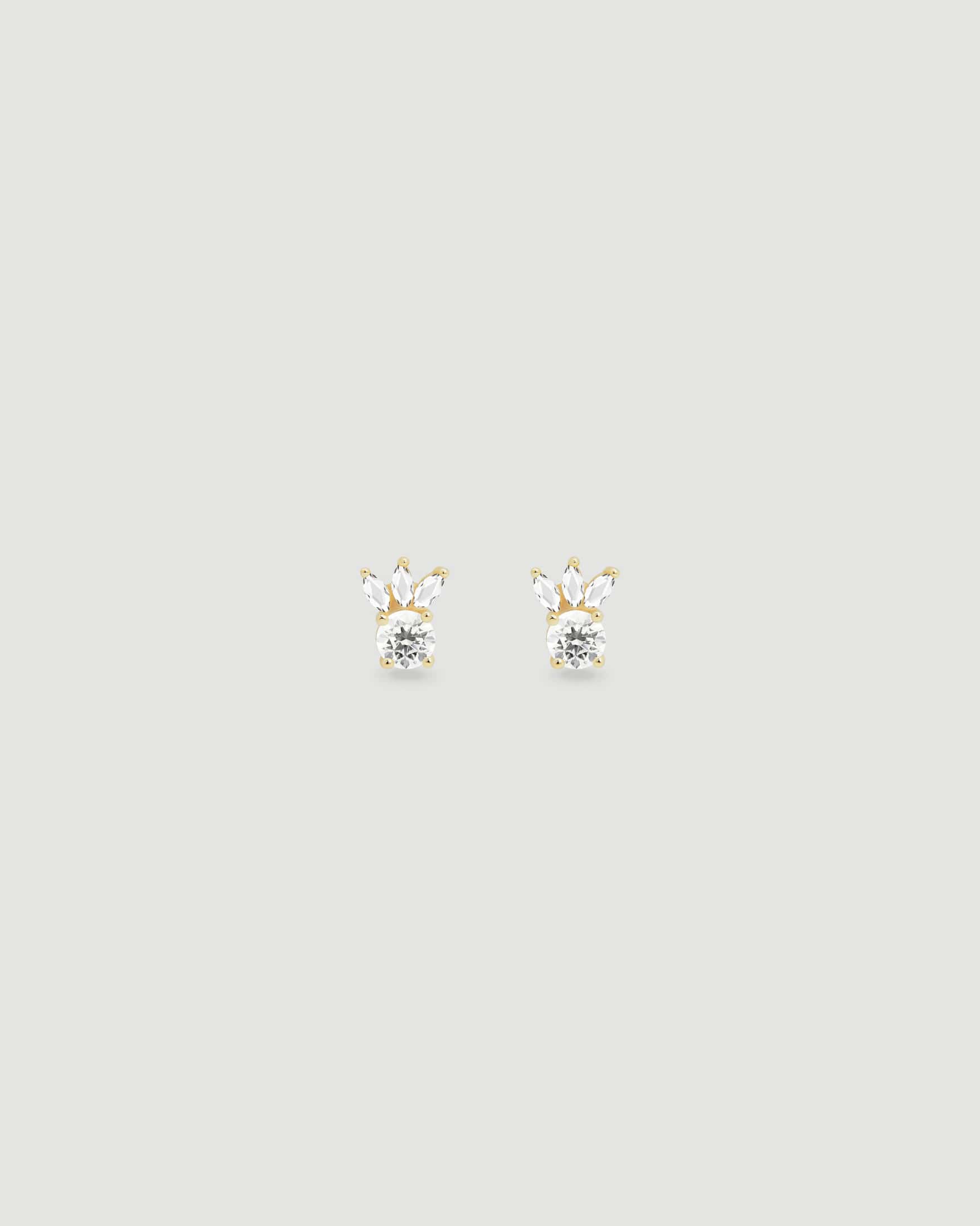Aretes Mini Corona Cristal
