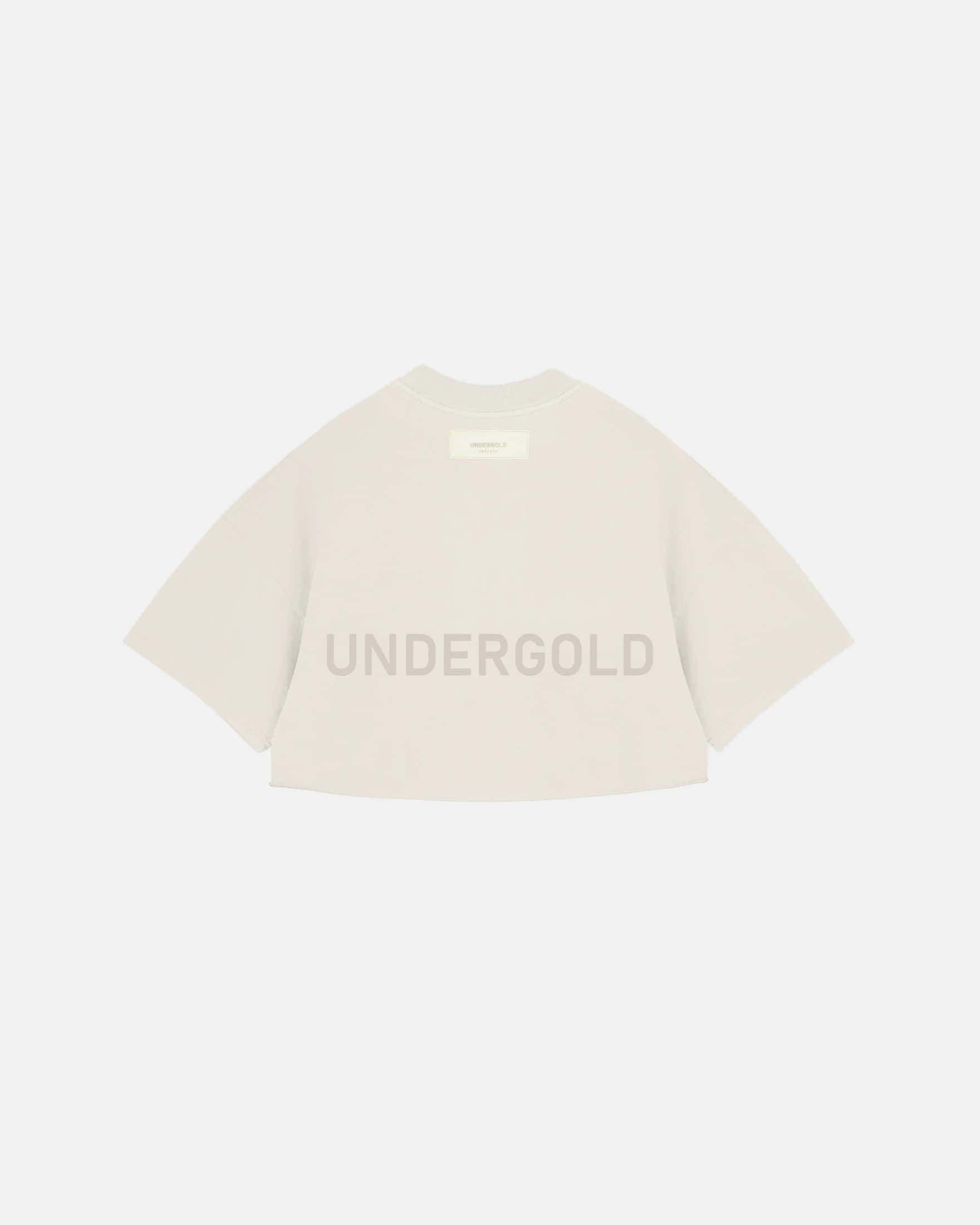 Line Logo Crop Top Cream