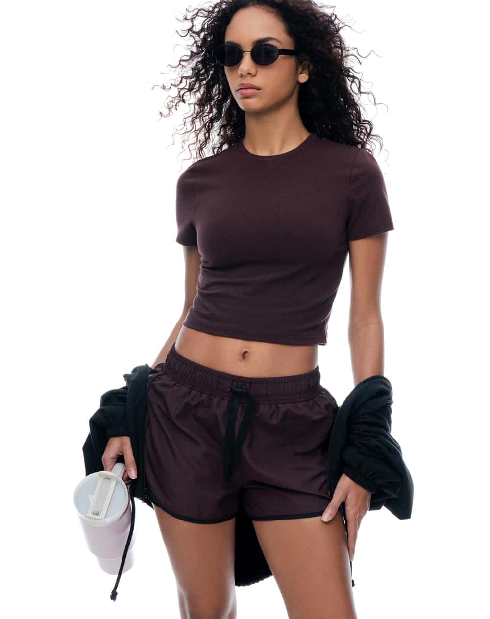 Short deportivo ciclista interno morado mujer