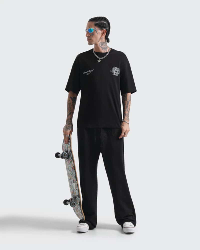 Camiseta Negra Oversize Descent - miniatura 9