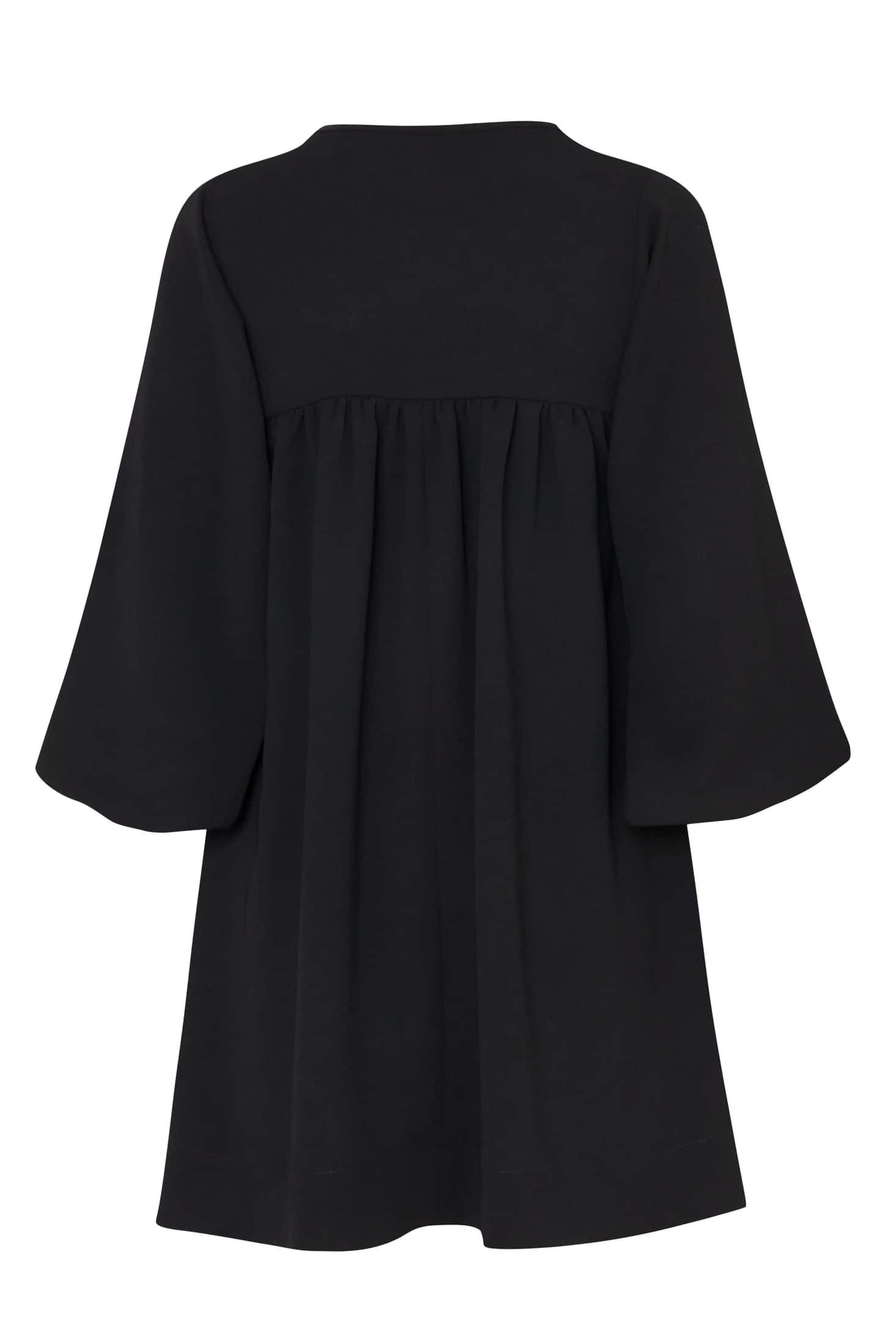 Quilted-Front Puff-Sleeve Cady Mini Dress - miniatura 4