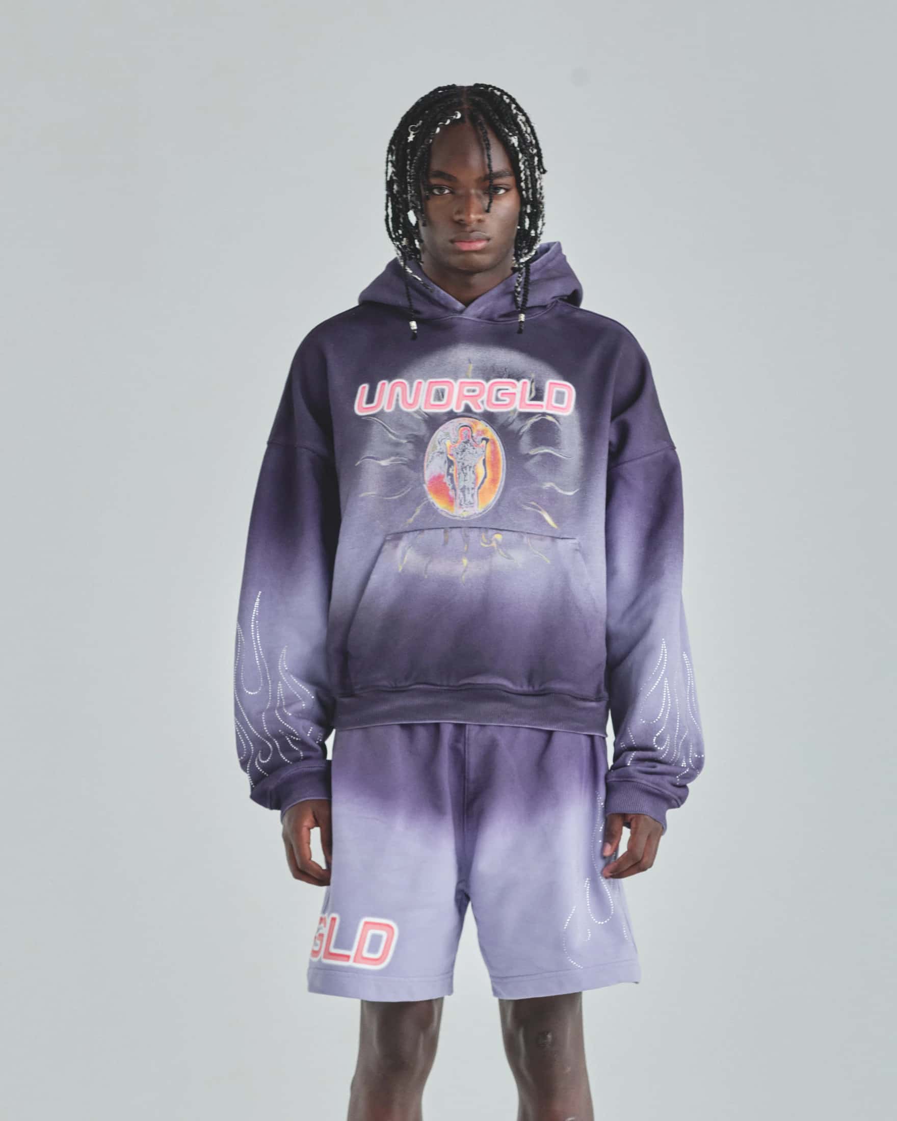 Act 1 Radiant Boxy Fit Hoodie Faded Purple - miniatura 2