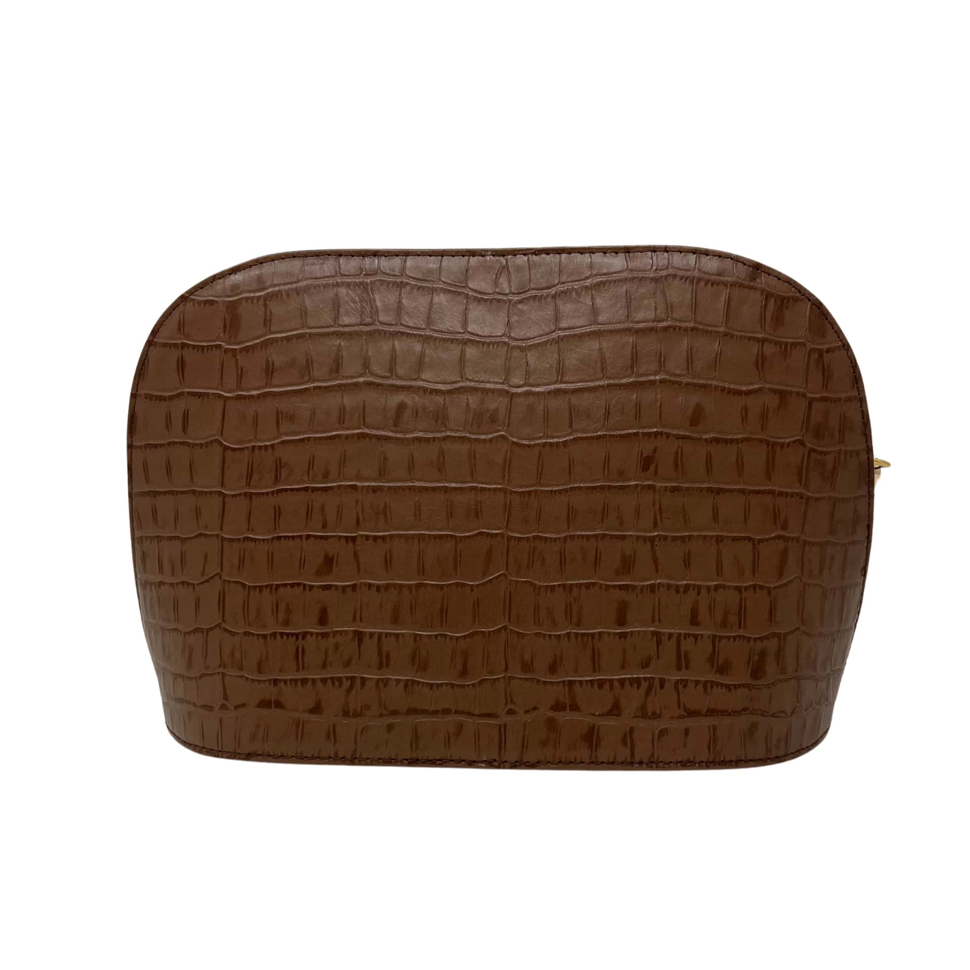 Cartera Isa Cuero Grabado Taponado Café - miniatura 3