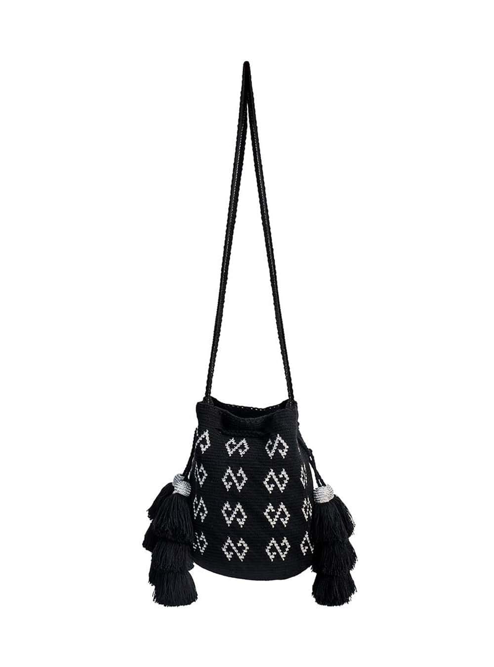 Mochila  Wayuu Silver Black