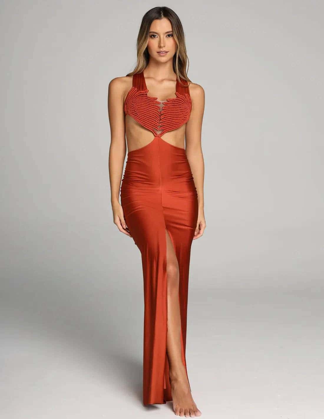 Vestido Iris Ochre