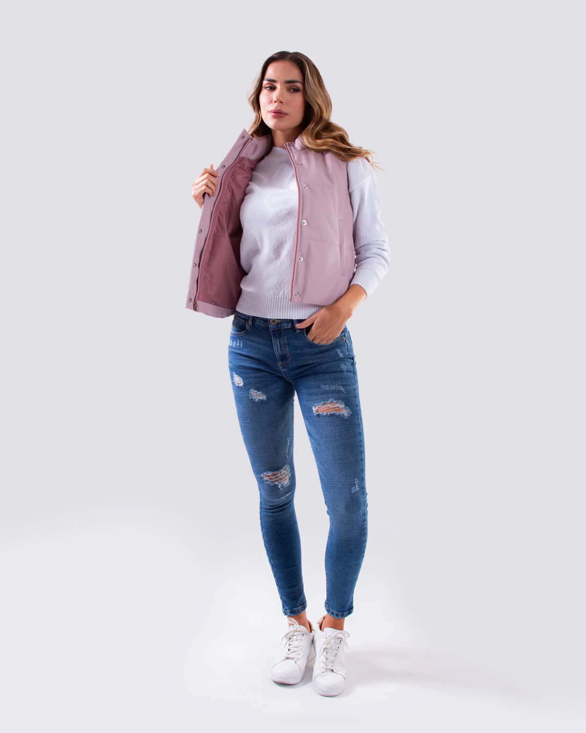 Sweater blanco para mujer
