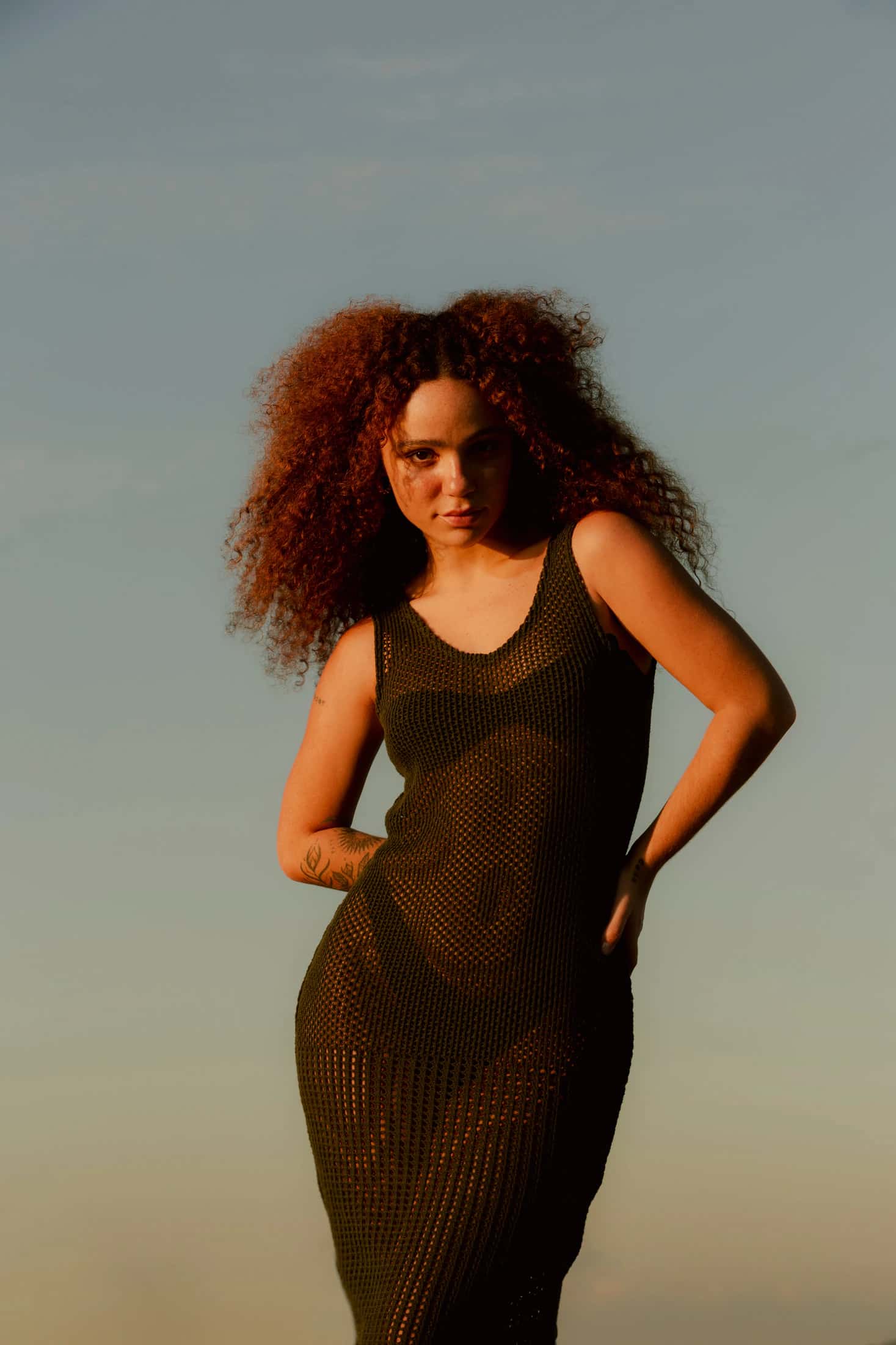 Recycled Open Knit Dress