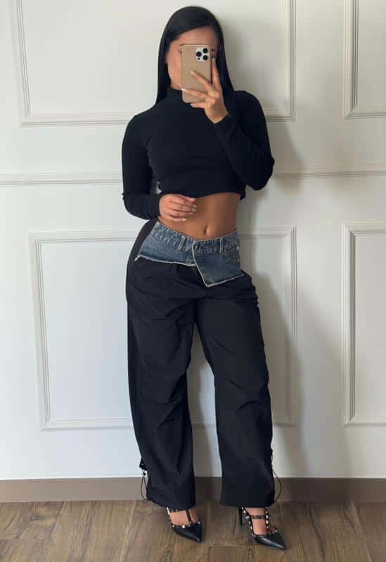 PANTALON DIOR NEGRO CON JEANS