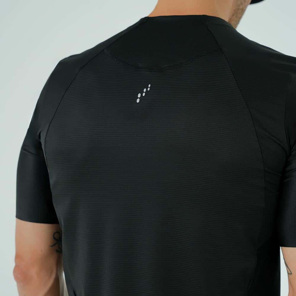 CAMISETA RUNNING MANGA CORTA PRO 405 NERO PARA HOMBRE - miniatura 4