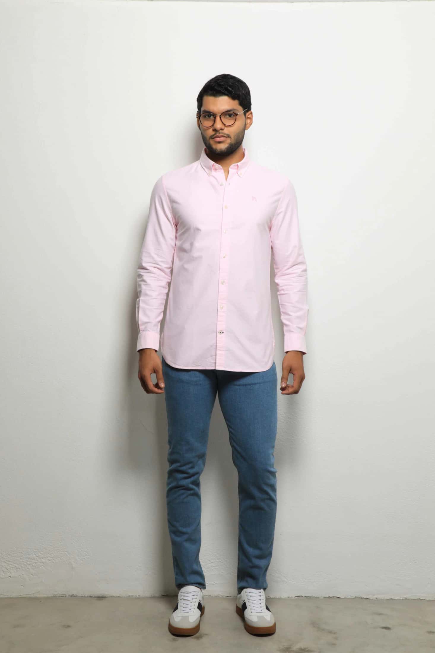 Camisa Manga Larga Rosado/Oxford