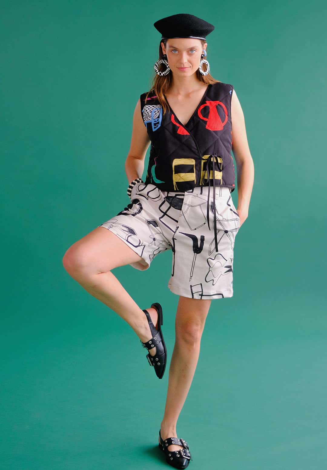 Short Simona Ivory - miniatura 3