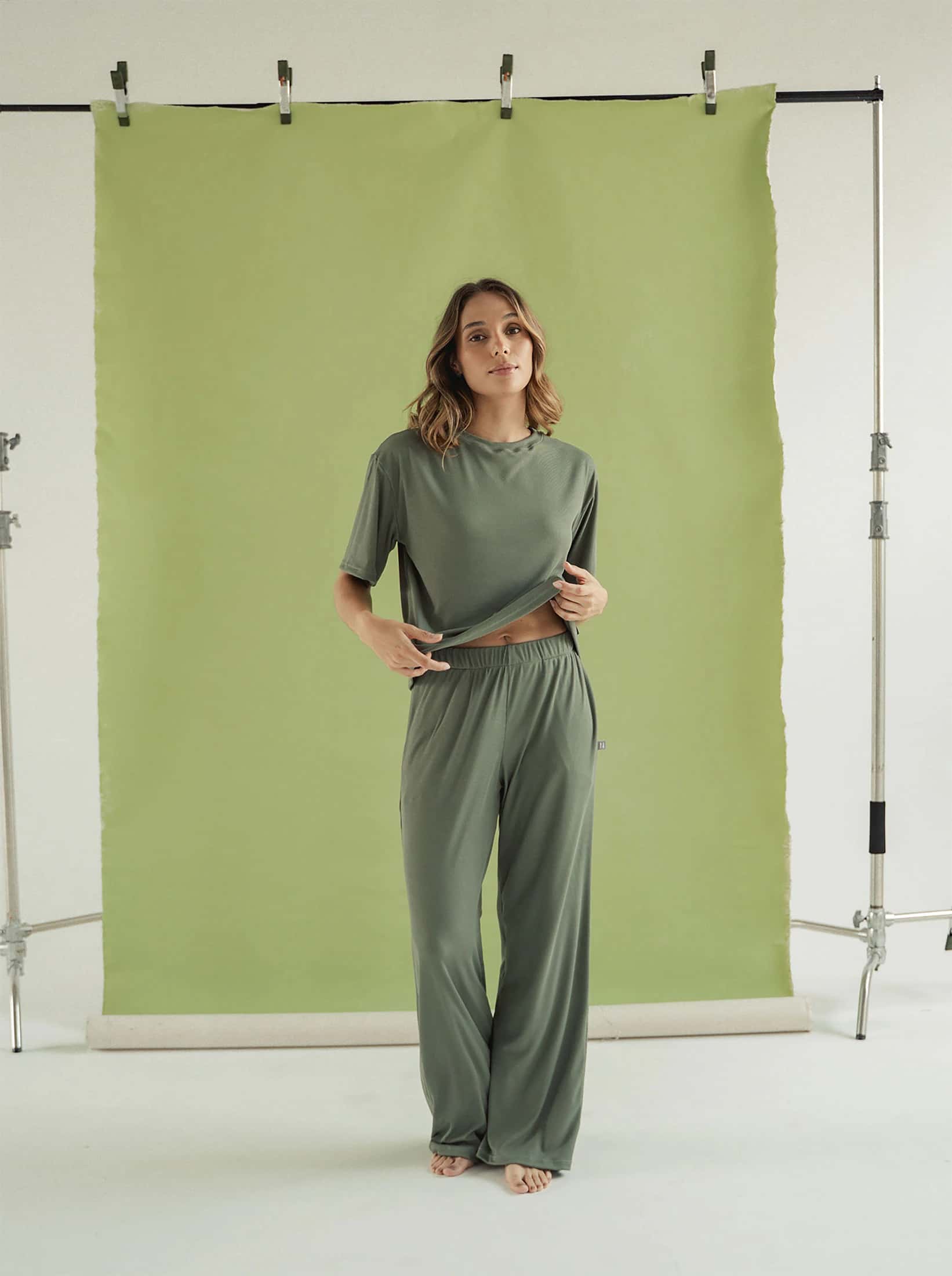 Cozy Rib Set - Green Oil