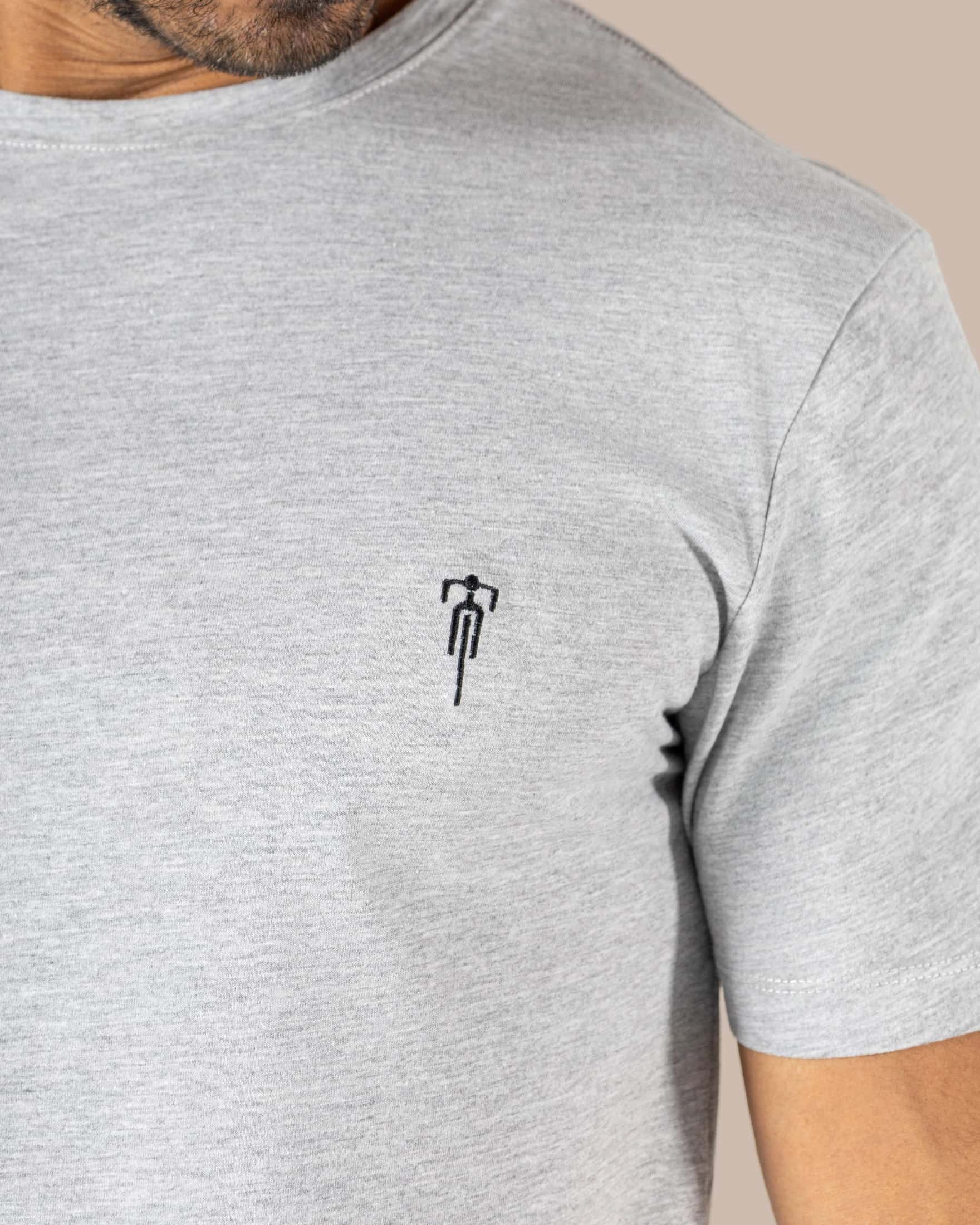 🎁GRATIS por la compra de 4 bóxer. Camiseta Cuello Redondo Algodón Desiderio Gris X2