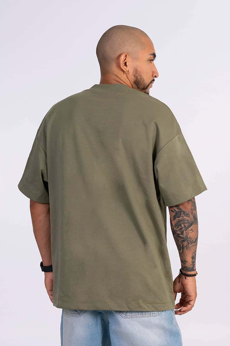 Camiseta oversize oliva cruz - miniatura 3