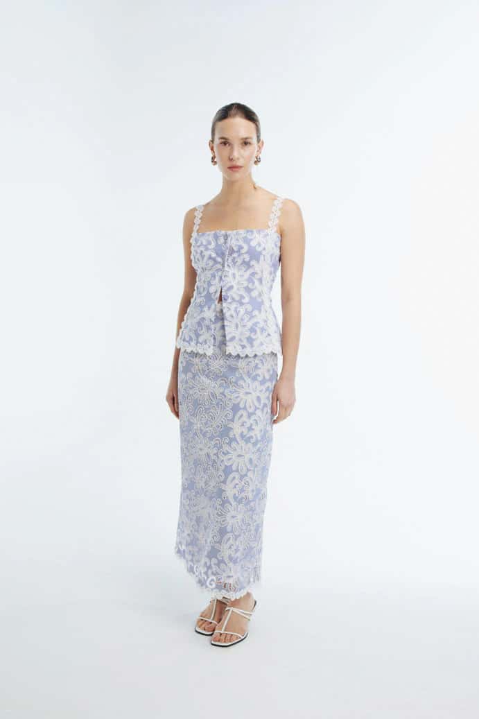 NINA MAXI SKIRT BLUE