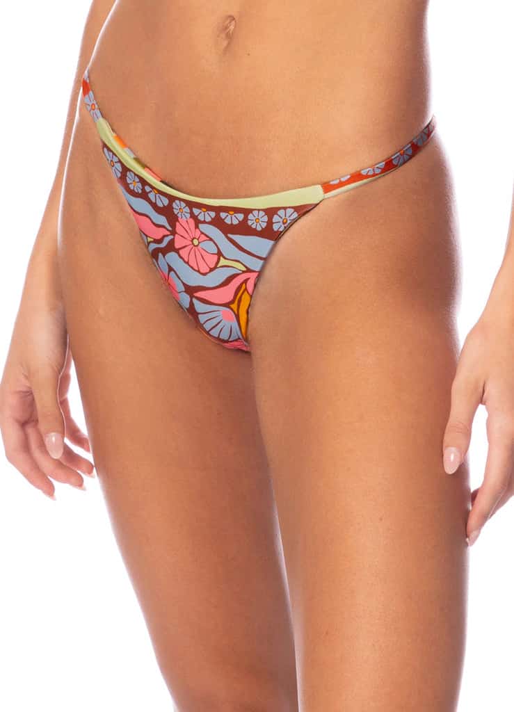 Maaji Pattern Scope Micro Midi Regular Rise Single Strap Bikini Bottom - miniatura 3