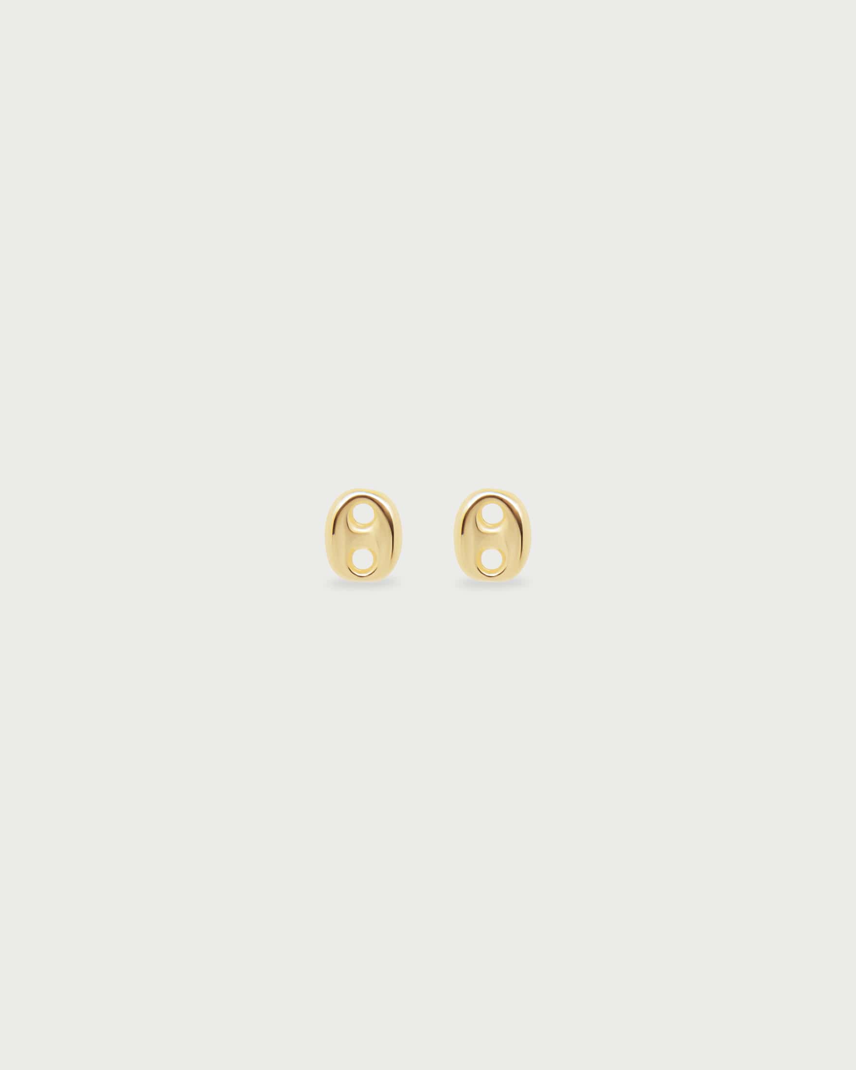 Aretes Mini Eslabón Oro