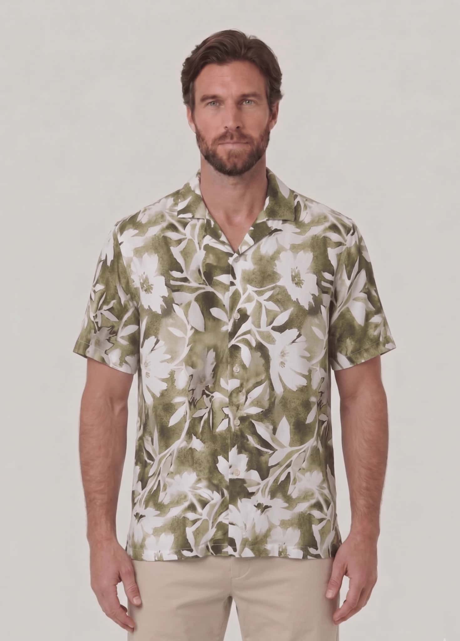 Camisa estampada manga corta para hombre Jon Sonen 027225070