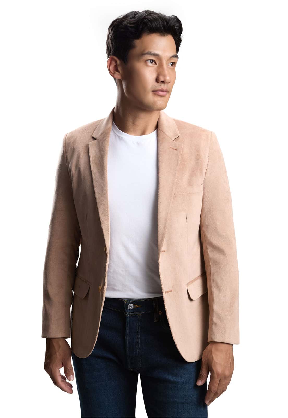Blazer en pana beige