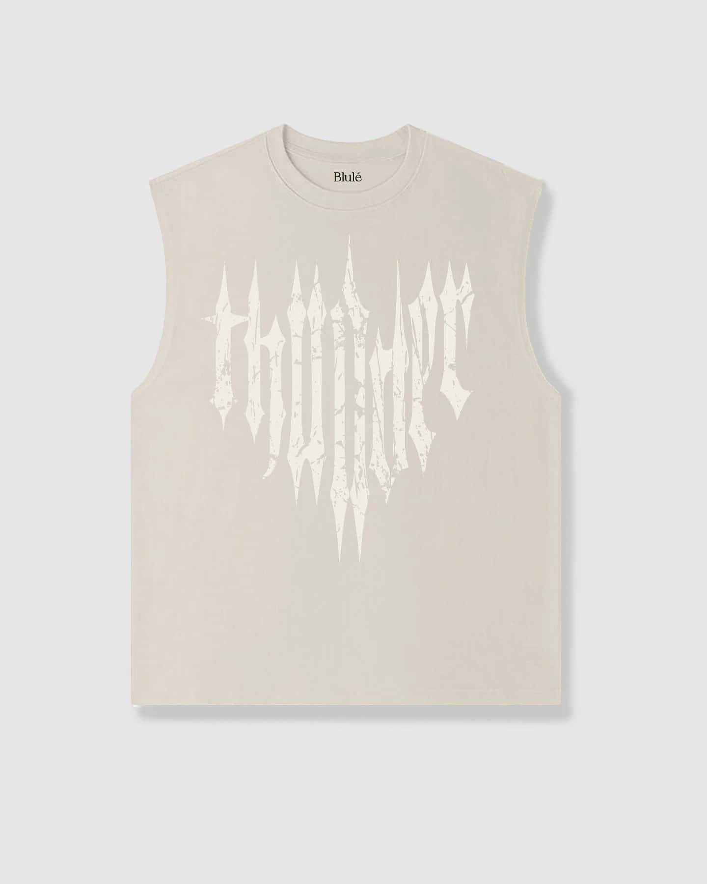 Oversized Sleeveless Thunder Vanilla