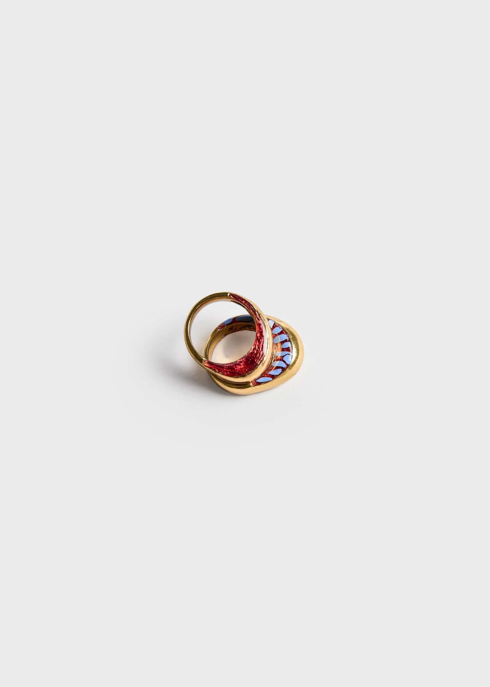 Set de anillos Tummy Burgundy