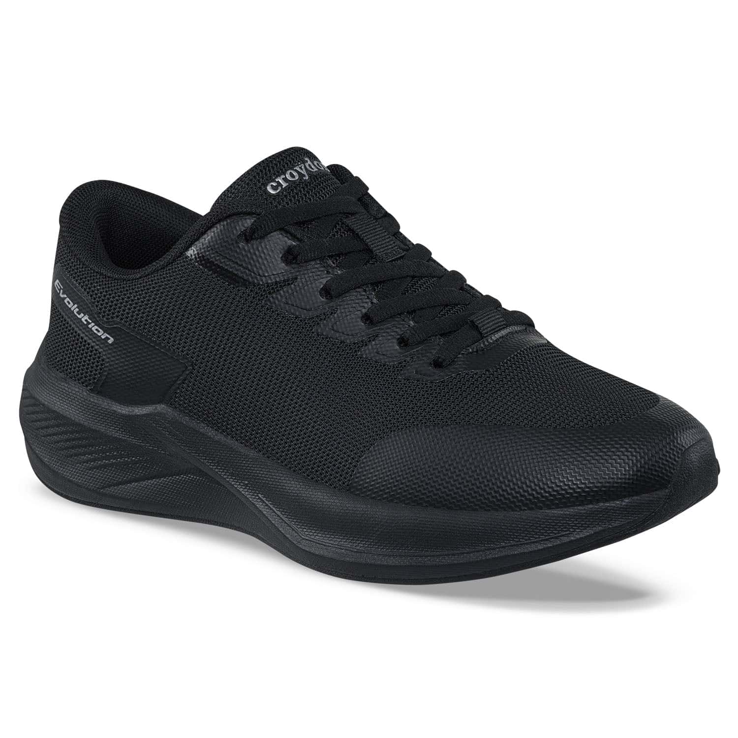 Tenis Running Patuf Negro-Negro Croydon Para Mujer