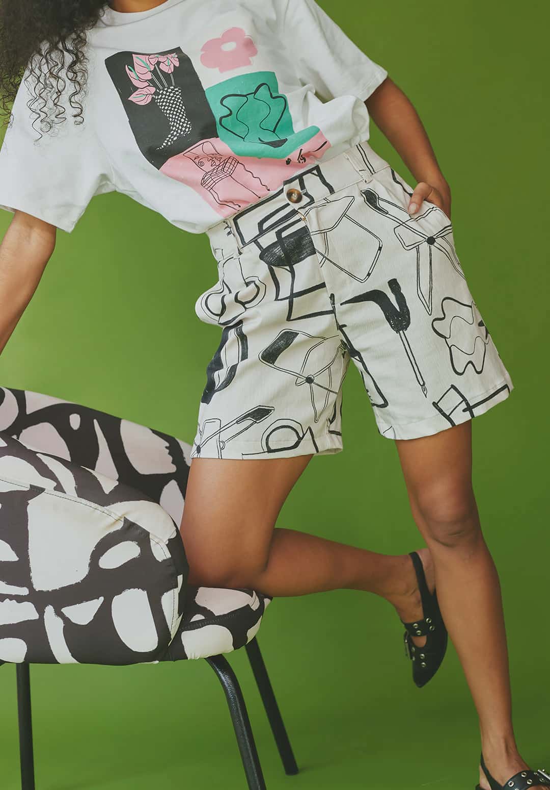 Short Simona Ivory - miniatura 4