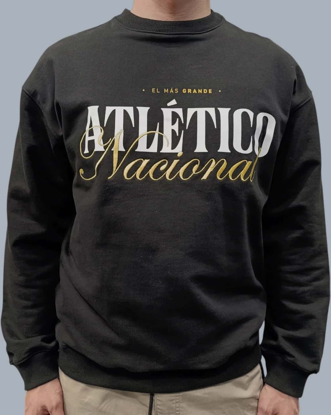 BUZO CUELLO REDONDO NEGRO NACIONAL